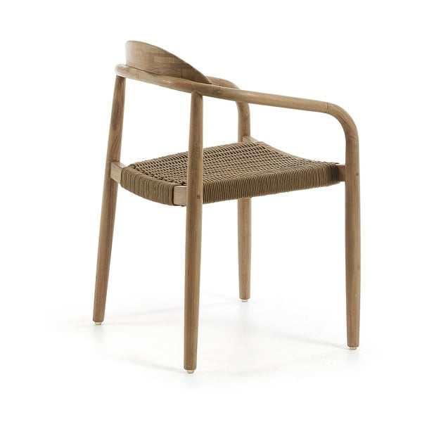 Drewniane krzesło z beżowym siedziskiem Kave Home Glynis-image-2