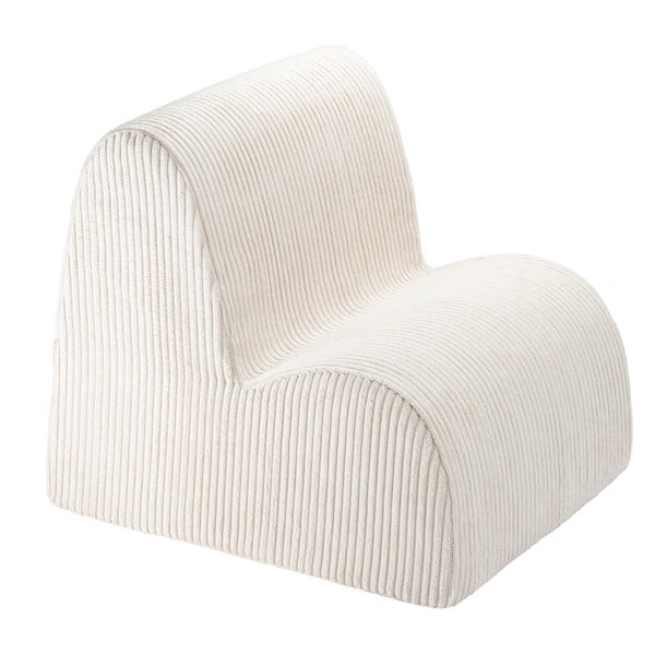 Kremowy sztruksowy fotel dziecięcy Cloud – Wigiwama
