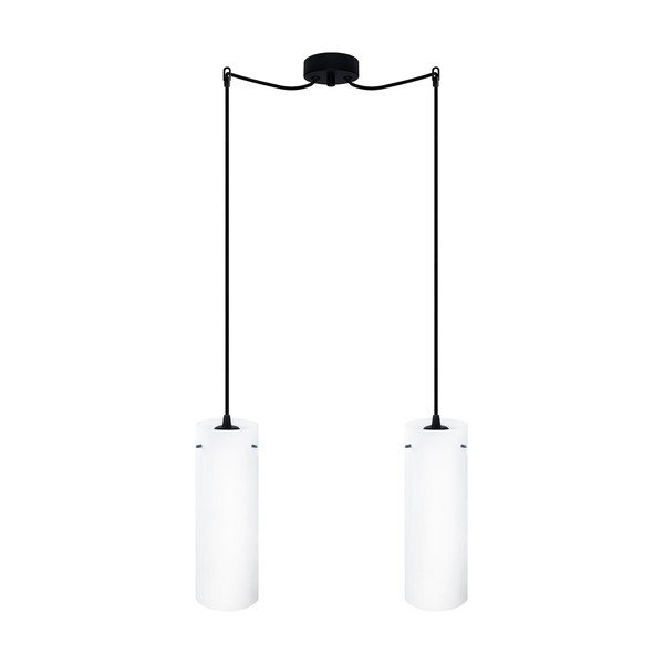 Podwójna lampa Paipu Elementary, mleczna matowa/czarna/czarna /czarna 