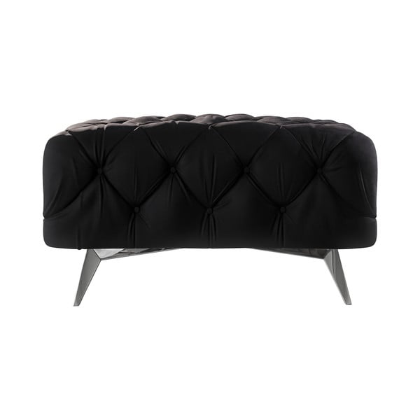 Czarny aksamitny podnóżek Chelsea – Ropez-image-2