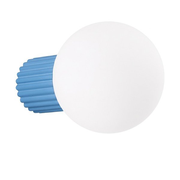 Jasnoniebieski kinkiet z opalowego szkła ø 12 cm Orbital – Sollux