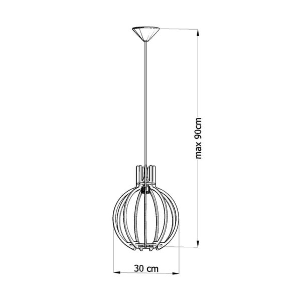 Drewniana lampa wisząca Sollux Laranxa-image-2