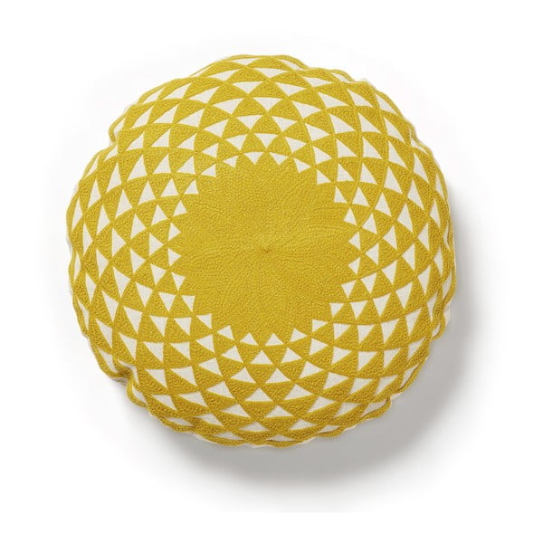Żółta poduszka La Forma Zappa, Ø 45 cm