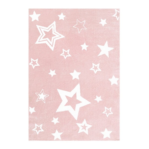Różowy dywan dziecięcy Happy Rugs Satrlight, 100x160 cm