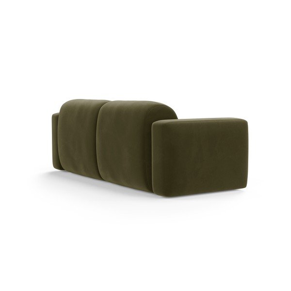 Aksamitna sofa w kolorze khaki 220 cm Strino – Cosmopolitan Design-image-2