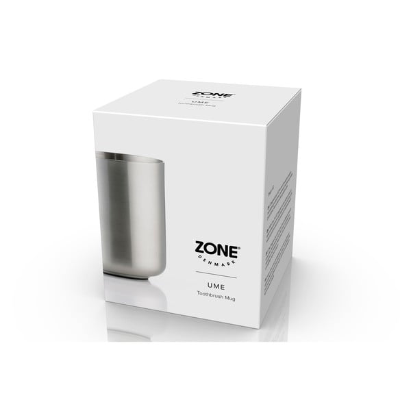 Kubek na szczoteczki do zębów ze stali nierdzewnej w kolorze matowego srebra Ume – Zone-image-3