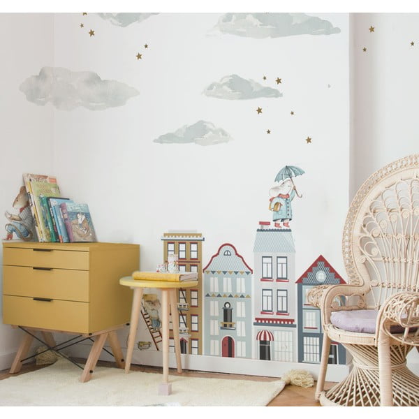 Zestaw naklejek ściennych z motywem chmur Dekornik-image-1