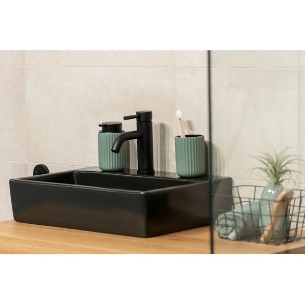 Zielony ceramiczny kubek na szczoteczki Wenko Belluno-image-3