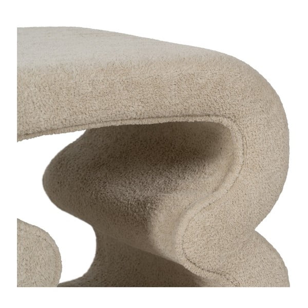 Beżowy puf z materiału bouclé – Ixia-image-3