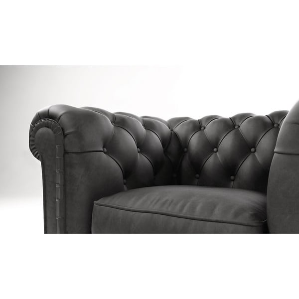 Antracytowy aksamitny fotel Cambridge – Ropez-image-3