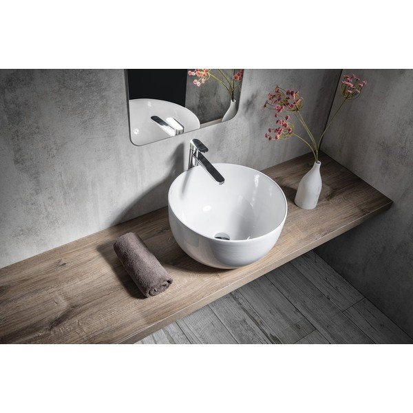 Biała ceramiczna okrągła umywalka ø 45,5 cm Dome – Sapho-image-2