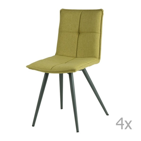 Zestaw 4 zielonych krzeseł sømcasa Zoe