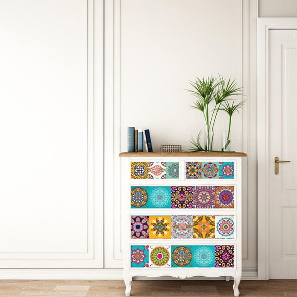 Zestaw 60 naklejek na meble Ambiance Tiles Stickers For Furniture Ugo, 20x20 cm