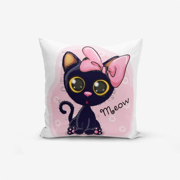Poszewka na poduszkę z domieszką bawełny Minimalist Cushion Covers Meow Catcik, 45x45 cm