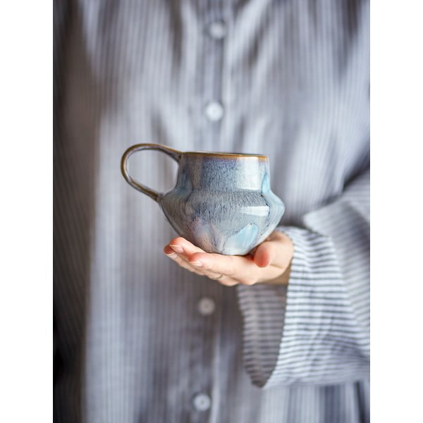 Jasnoniebieskie kamionkowe kubki zestaw 4 szt. 300 ml Bessie – Bloomingville-image-4