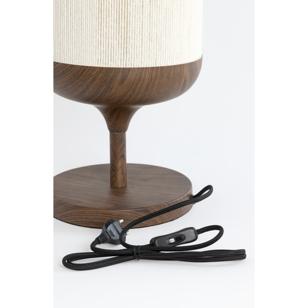 Ciemnobrązowa lampa stołowa z tekstylnym kloszem (wysokość 50 cm) Dania – Light & Living-image-4