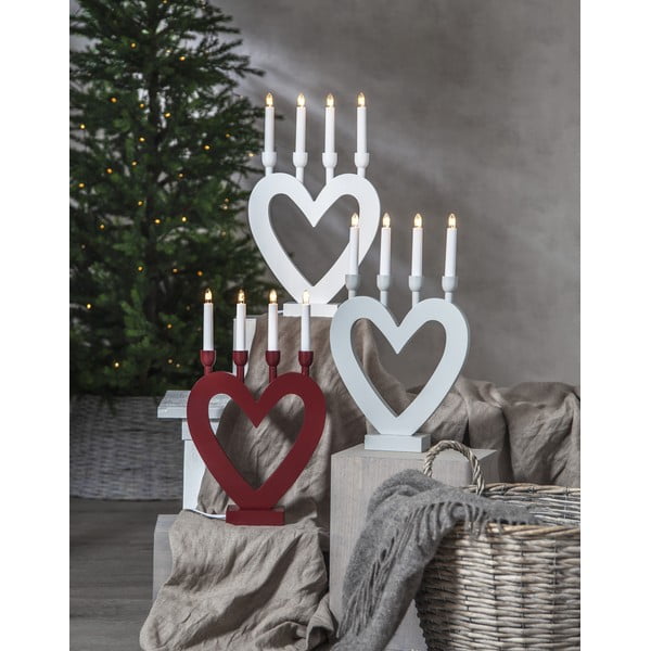 Czerwony świąteczny świecznik LED Star Trading Dala, wys. 45 cm-image-4