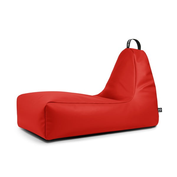 Czerwony worek do siedzenia z imitacji skóry Chill XXL – So Soft?