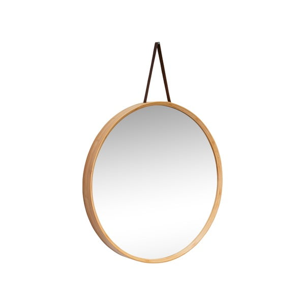 Lustro z bambusową ramą ścienne ø 60 cm Mood – Hübsch-image-2