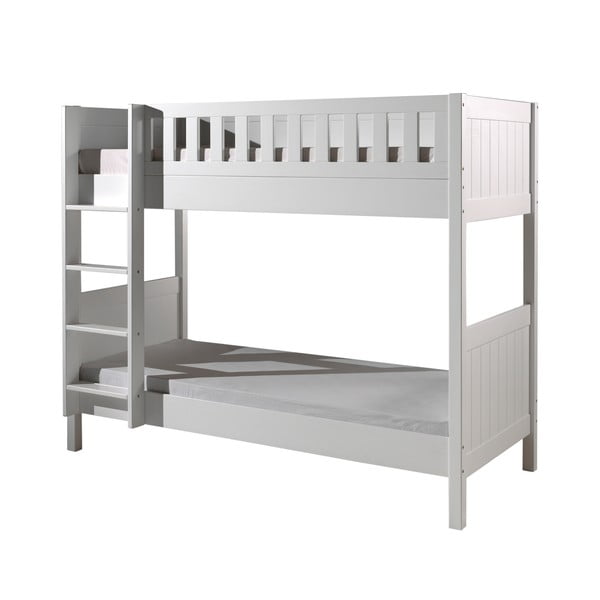 Białe dziecięce łóżko piętrowe Vipack Lewis, 210x100 cm