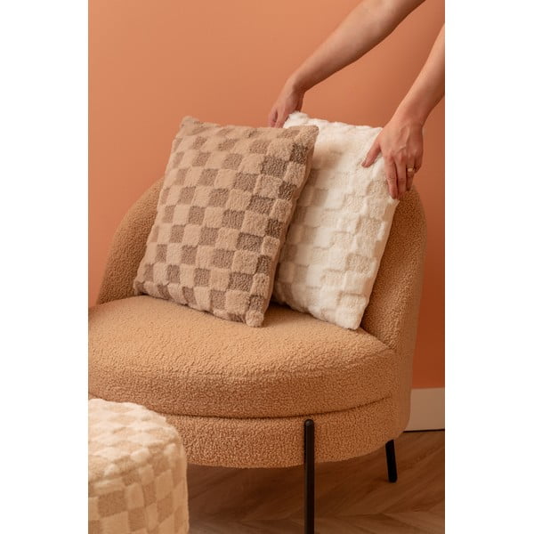 Poduszka dekoracyjna z mikropluszu 45x45 cm Checker – PT LIVING-image-1