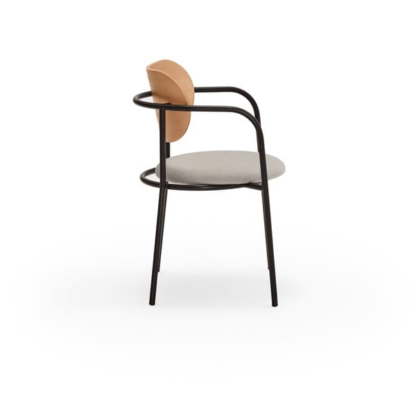 Szare krzesło w dekorze dębu Eclipse – Teulat-image-4