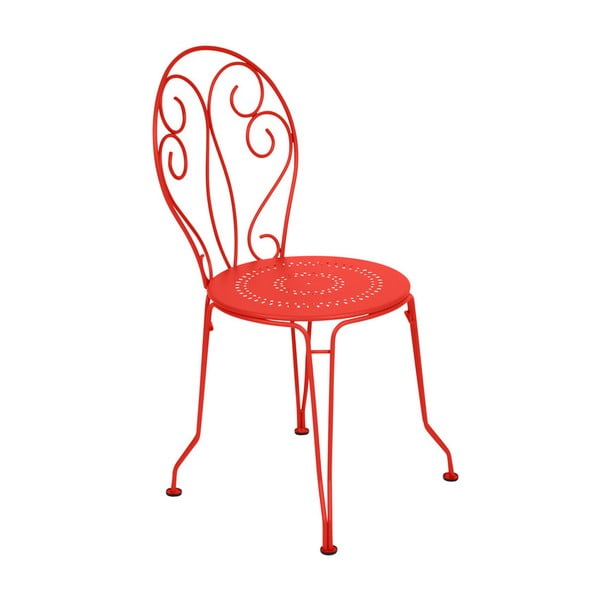 Ceglane krzesło metalowe Fermob Montmartre