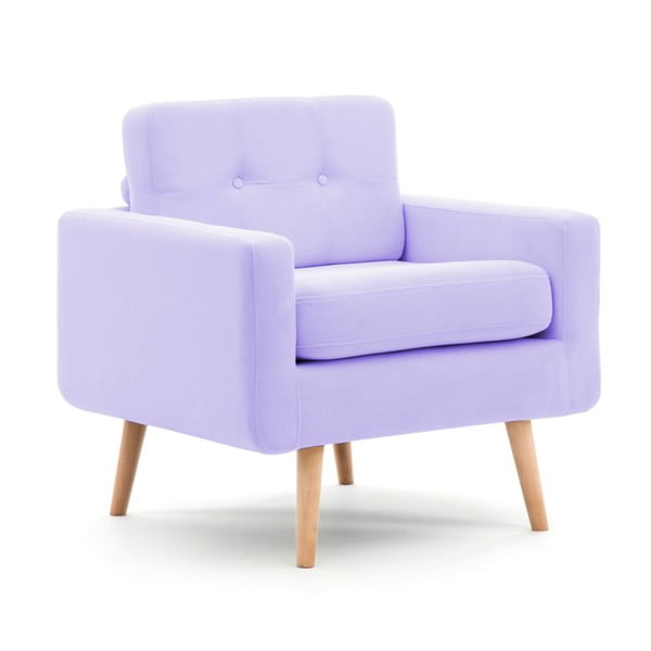 Pastelowo-fioletowy fotel Vivonita Ina-image-2