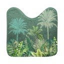 Zielony tekstylny dywanik łazienkowy do WC 45x45 cm Vagabonde – douceur d'intérieur