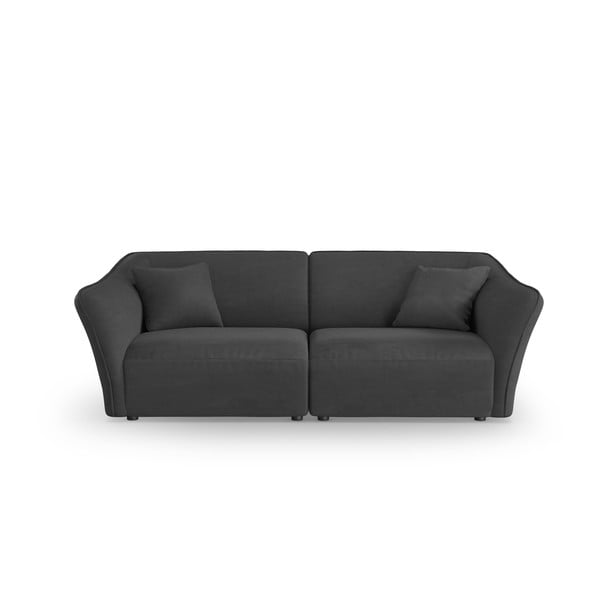 Ciemnoszara sofa z materiału bouclé 206 cm Tokyo – Cosmopolitan Design