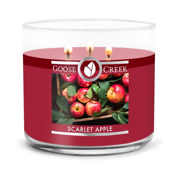 Świeca zapachowa Goose Creek Scarlet Apple, czas palenia 35 h