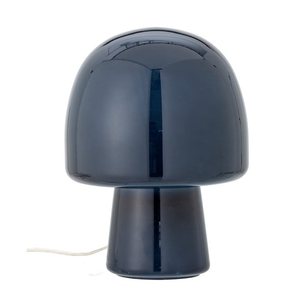 Ciemnoniebieska lampa stołowa ze szklanym kloszem (wysokość 26,5 cm) Paddy – Bloomingville