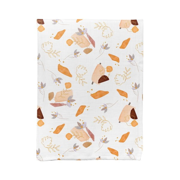 Biały koc dziecięcy muślinowy 75x100 cm Boho – Mijolnir