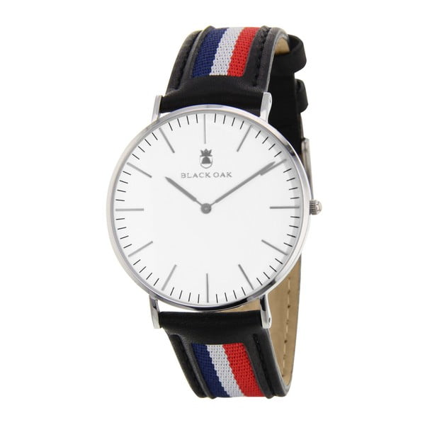 Czarny zegarek męski Black Oak Stripe Tricolor
