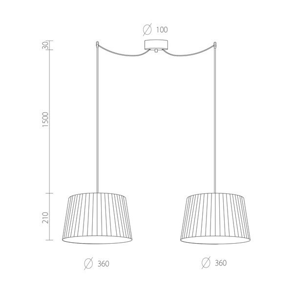 Czarna podwójna lampa wisząca Sotto Luce KAMI Elementary M 2S-image-2