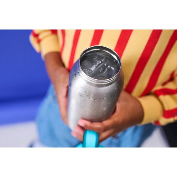 Różowy/w kolorze srebra metalowy termos dla dzieci 500 ml Campus – Mepal-image-3