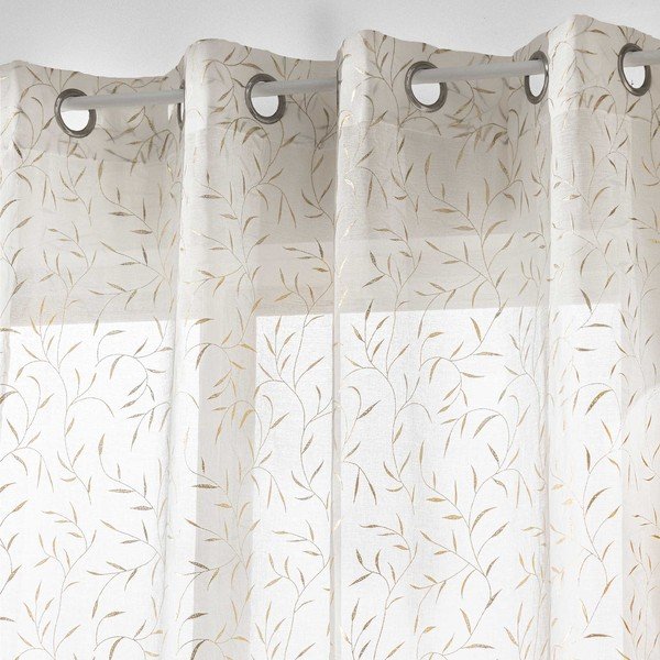 Firanka w beżowo-złotym kolorze 140x240 cm Maissa – douceur d'intérieur