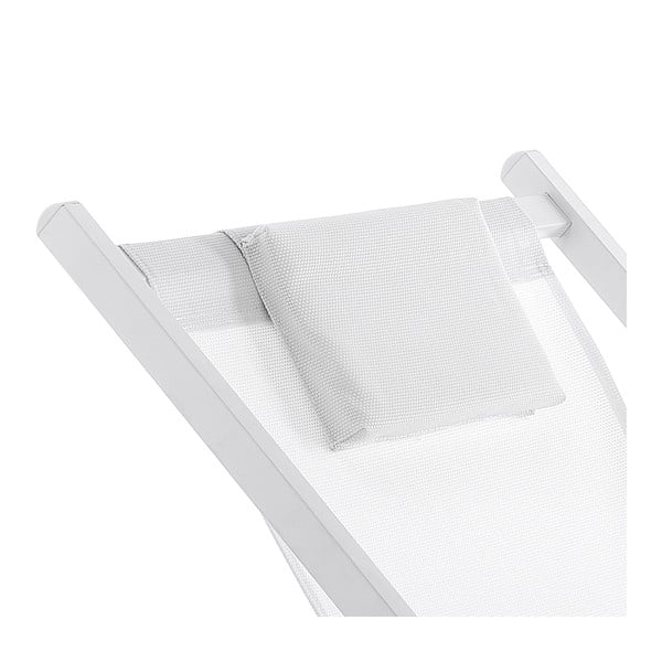 Biały metalowy leżak ogrodowy składane Milos – Tomasucci-image-2