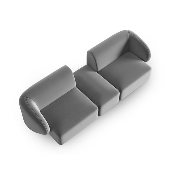 Szara aksamitna sofa 246 cm Paolo – Milo Casa-image-1