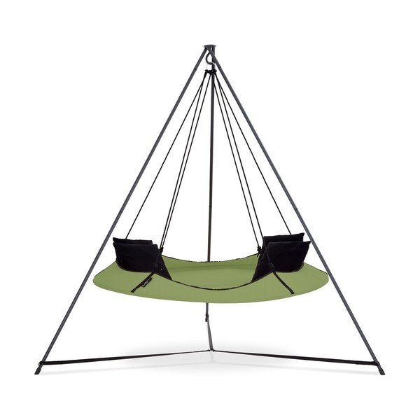 Zielona huśtawka ogrodowa ze stojakiem –  Hangout Pod-image-1