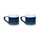 Ciemnoniebieskie kamionkowe kubki na espresso zestaw 2 szt. 80 ml Marlow – Sass & Belle