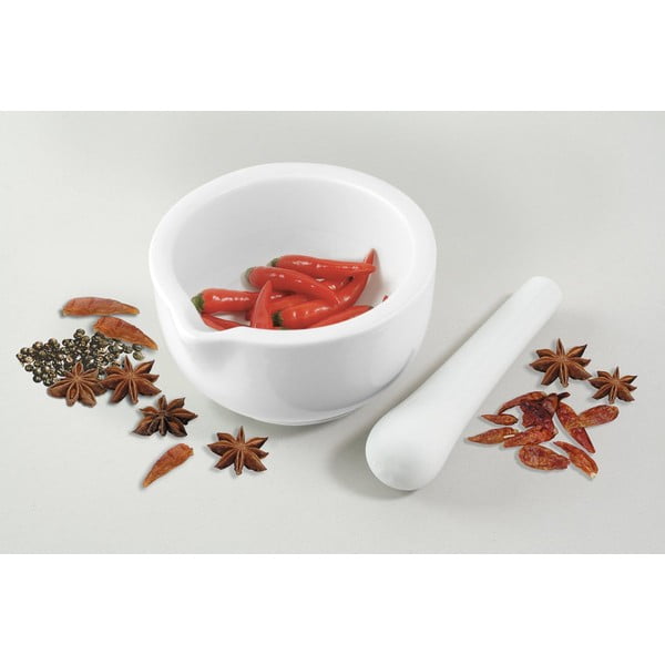 Biały porcelanowy moździerz Fackelmann-image-3