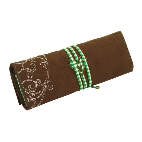 Szkatułka na biżuterię Roll Bavaria Brown/Green, 27x9,5x3 cm