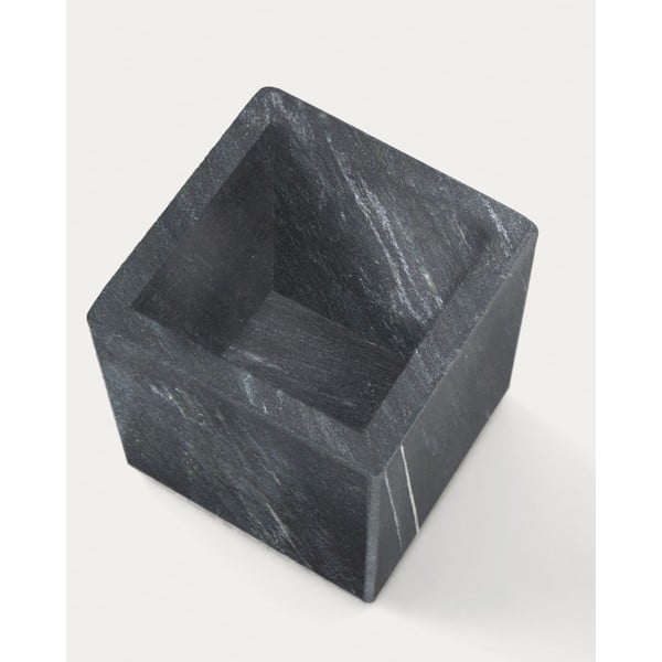 Ciemnoszary marmurowy kubek na szczoteczki do zębów Aixa – Kave Home-image-3