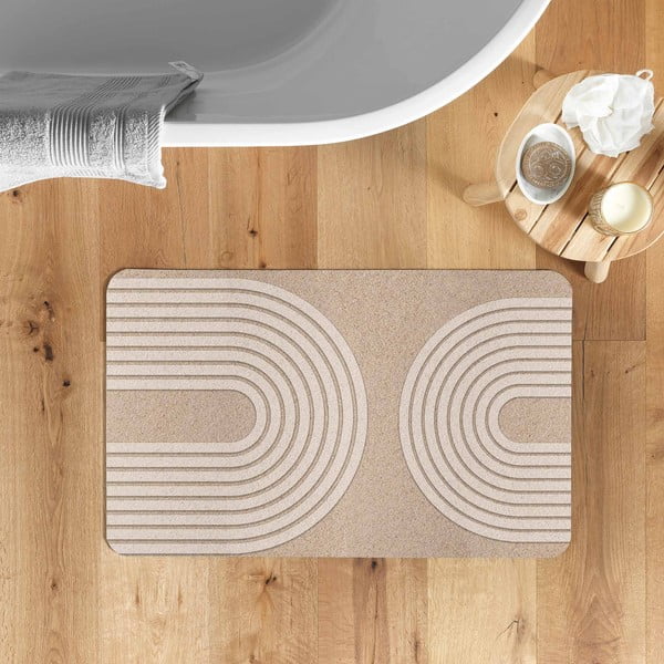 Jasnobrązowy dywanik łazienkowy 50x80 cm Adriel – douceur d'intérieur-image-1