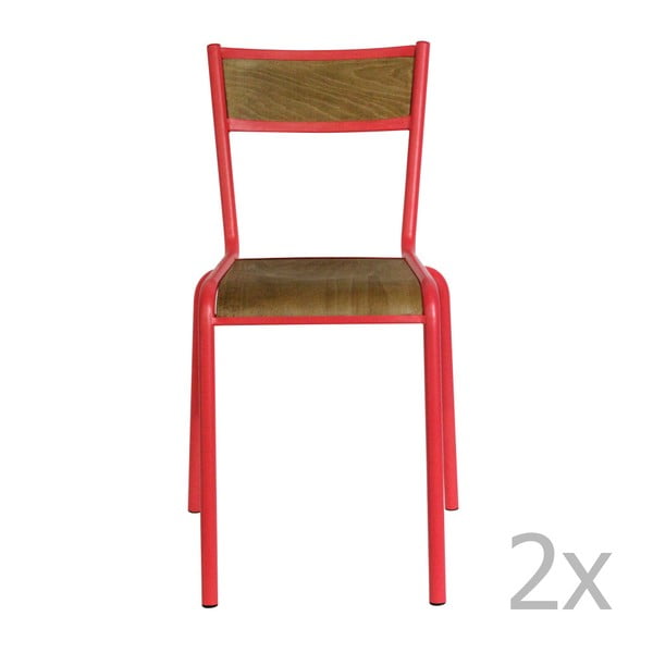 Krzesło do jadalni z czerwoną metalową konstrukcją Red Cartel Pilot