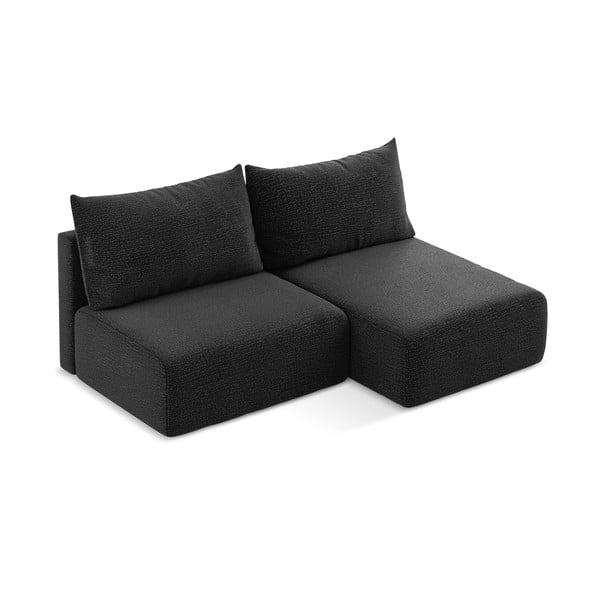 Czarny rozkładany/ze schowkiem narożnik (prawostronny) Kalena – Makamii-image-3