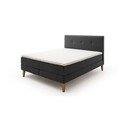 Antracytowe łóżko boxspring 180x200 cm Stockholm – Meise Möbel