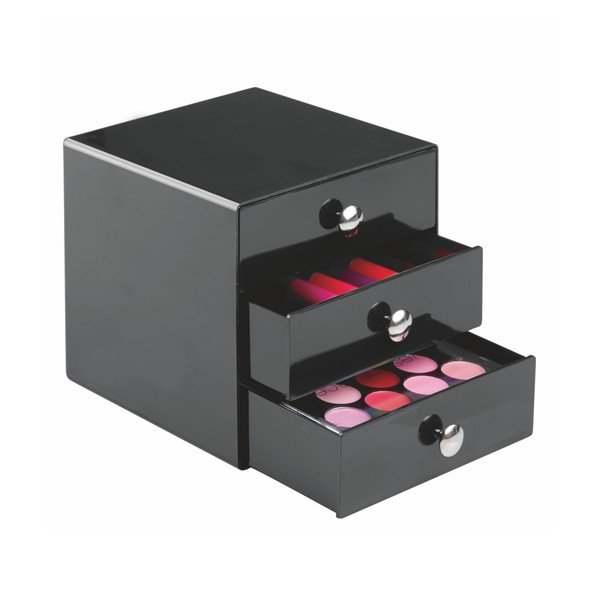 Czarny organizer z 3 szufladami iDesign Drawer-image-2
