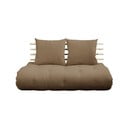 Sofa rozkładana z brązowym obiciem Karup Design Shin Sano Natural/Mocca